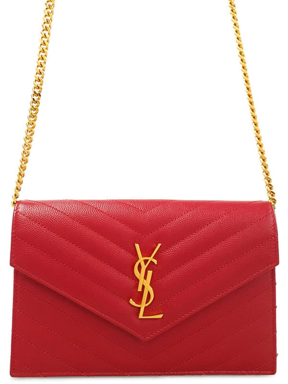 SAINT LAURENT PARIS Saint Paris Monogram Envelope Chain Wallet